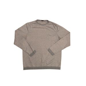 Benson Baby Blue and White Striped Sweater for Men
